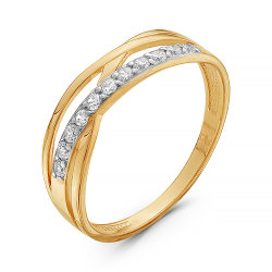 z1-8966 Кольцо с фианитами. Золото 585.