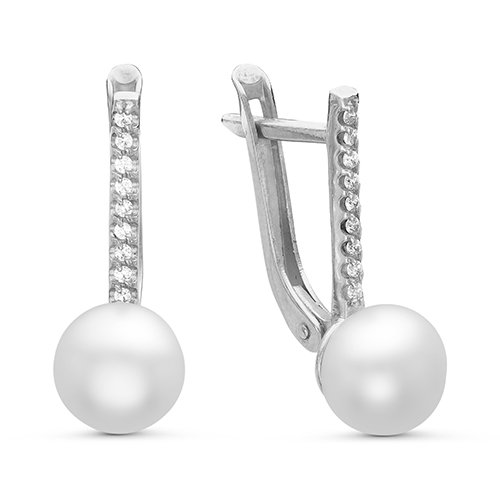 z2-9342 Серьги с жемчугом. Серебро 925. 