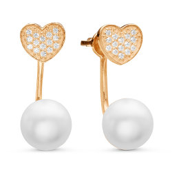 z2-9175 Серьги с жемчугом. Золото 585.