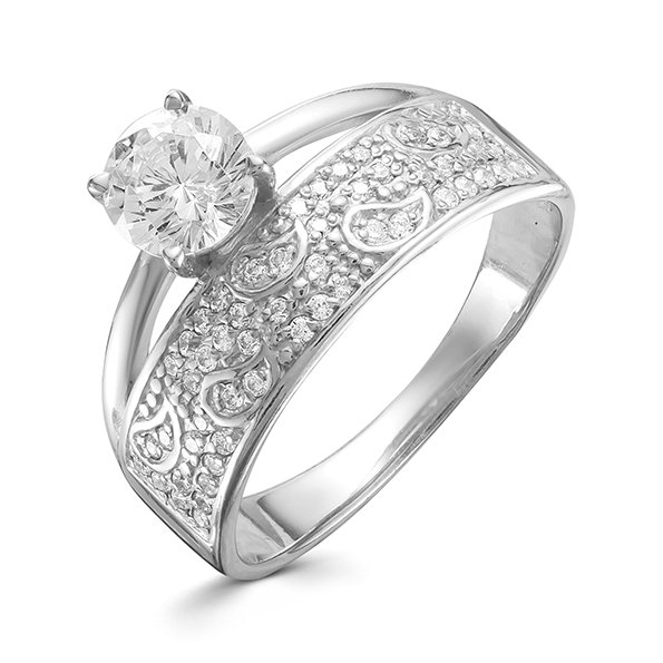 z1-9504 Кольцо с фианитами. Серебро 925. 