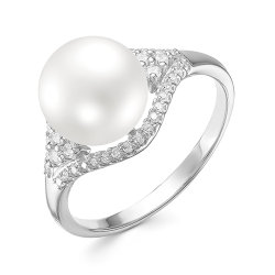 z1-9651 Кольцо с жемчугом. Серебро 925.