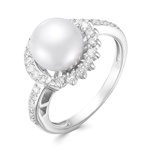 z1-9662 Кольцо с жемчугом. Серебро 925. 