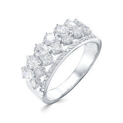 z1-9836 Кольцо с фианитами. Серебро 925.