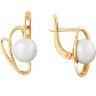 z2-5049 Серьги с жемчугом. Серебро 925. 