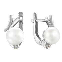 z2-8446 Серьги с жемчугом. Серебро 925.