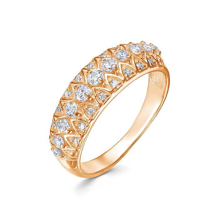 z1-10049 Кольцо с фианитами. Золото 585. 