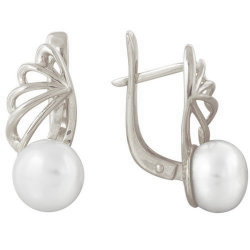 z2-5019 Серьги с жемчугом. Серебро 925.