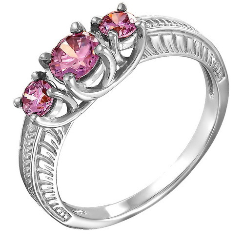 z1-8680 Кольцо с фианитами. Серебро 925.  