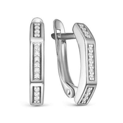 z2-11221 Серьги с фианитами. Серебро 925.