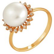 z1-8043 Кольцо с жемчугом. Золото 585.