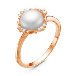 z1-9427 Кольцо с жемчугом. Золото 585.