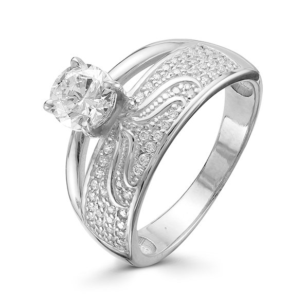 z1-9502 Кольцо с фианитами. Серебро 925. 