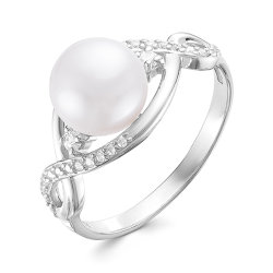 z1-9663 Кольцо с жемчугом. Серебро 925.