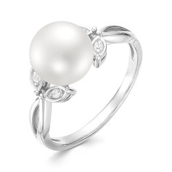 z1-9667 Кольцо с жемчугом. Серебро 925.