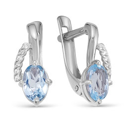 z2-9805 Серьги с фианитами. Серебро 925.