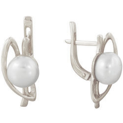 z2-5052 Серьги с жемчугом. Серебро 925.