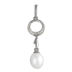 z3-8498 Подвеска с жемчугом. Серебро 925.