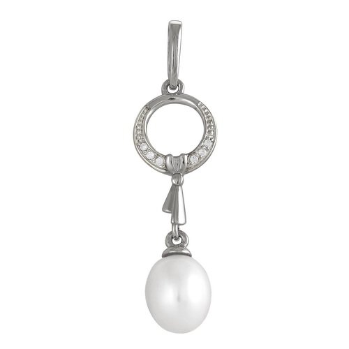 z3-8498 Подвеска с жемчугом. Серебро 925. 