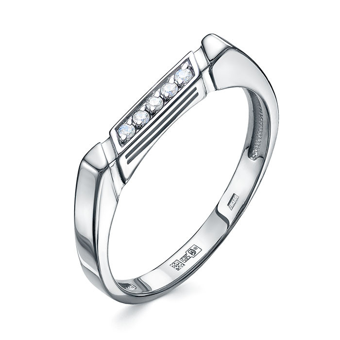 z1-11101 Кольцо с фианитами. Серебро 925.  
