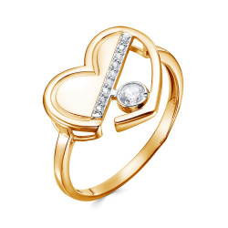 z1-11323 Кольцо с фианитами. Золото 585.