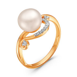 z1-8893 Кольцо с жемчугом. Золото 585.
