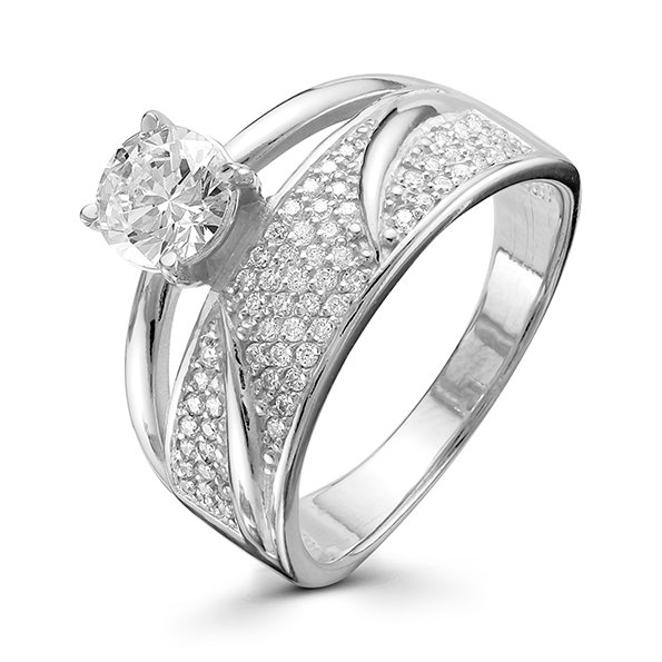 z1-9505 Кольцо с фианитами. Серебро 925. 