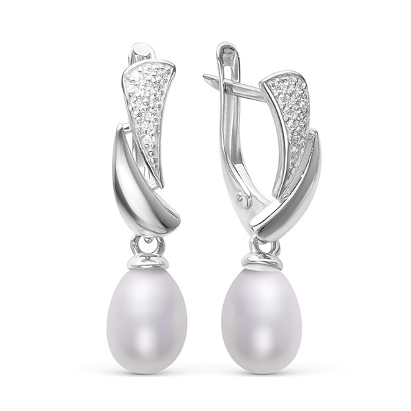 z2-9548g Серьги с жемчугом. Серебро 925. 