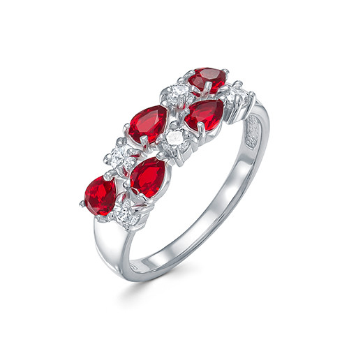 z 1-10246 Кольцо с фианитами. Серебро 925.  
