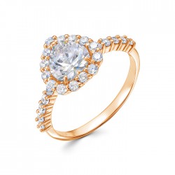 z1-10344 Кольцо с фианитами. Золото 585.