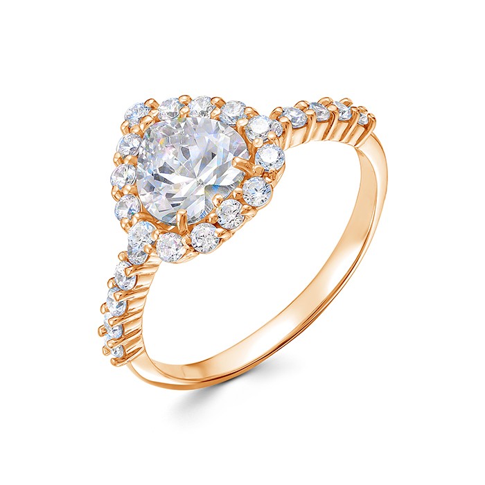 z1-10344 Кольцо с фианитами. Золото 585. 