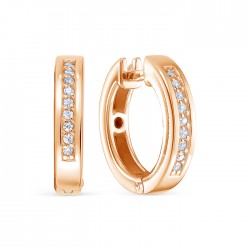 z2-10560 Серьги с фианитами. Золото 585.