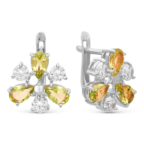 z2-8944 Серьги с фианитами. Серебро 925.  