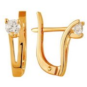 z2-8170 Серьги с бриллиантами. Золото 585. 