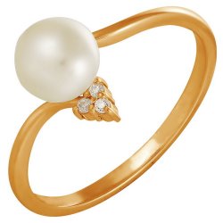 z1-8035 Кольцо с жемчугом. Золото 585.