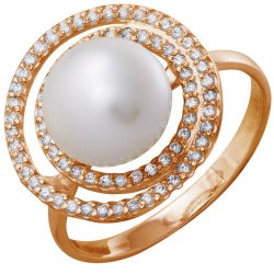 z1-7777 Кольцо с жемчугом. Золото 585.