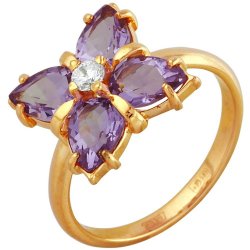 z1-010 Кольцо с полудрагоценными вставками. Золото 585.