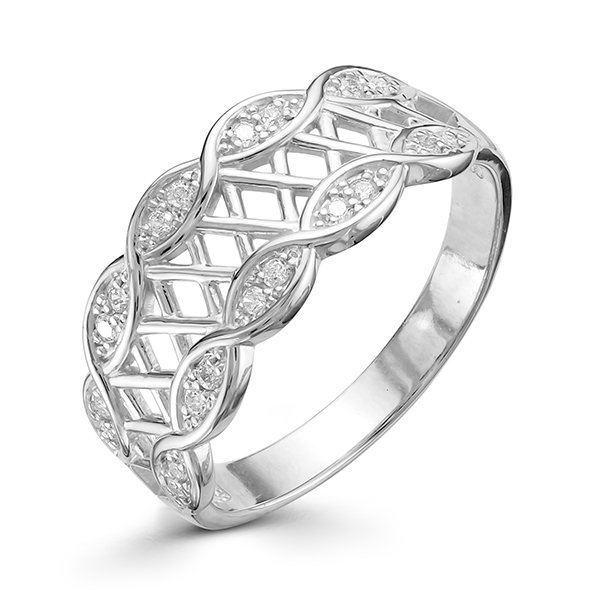 z1-9520 Кольцо с фианитами. Серебро 925. 