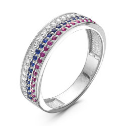 z1-7921 Кольцо с фианитами. Серебро 925.