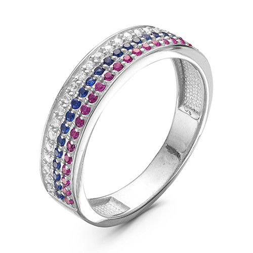 z1-7921 Кольцо с фианитами. Серебро 925.  