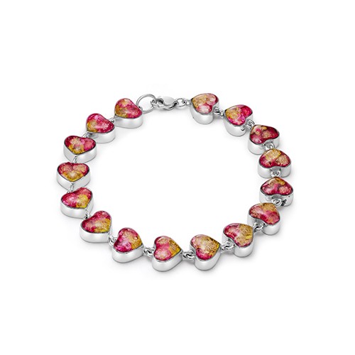 z8-6501-1 Браслет с натуральными цветами. Серебро 925. 