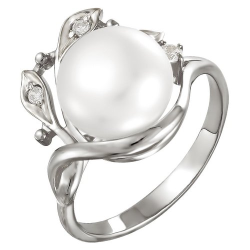 z1-8328 Кольцо с жемчугом. Серебро 925. 