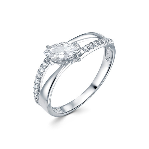 z 1-10235 Кольцо с фианитами. Серебро 925.