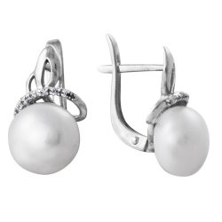 z2-7767 Серьги с жемчугом. Серебро 925.
