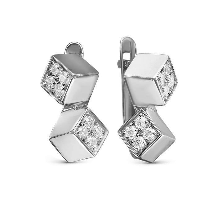 z2-11312 Серьги с фианитами. Серебро 925. 
