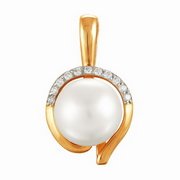 z3-8318 Подвеска с жемчугом. Золото 585. 