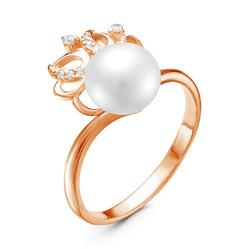 z1-9480 Кольцо с жемчугом. Золото 585. 