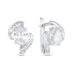 z2-9846 Серьги с фианитами. Серебро 925.