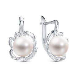 z2-9870 Серьги с жемчугом. Серебро 925.