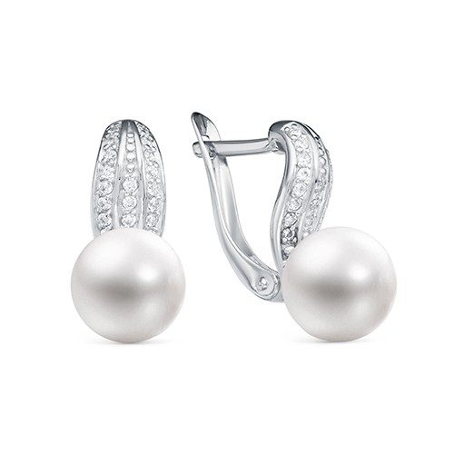 z2-9983 Серьги с жемчугом. Серебро 925. 