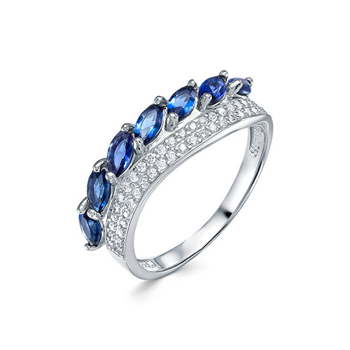 z 1-10234 Кольцо с фианитами. Серебро 925.  